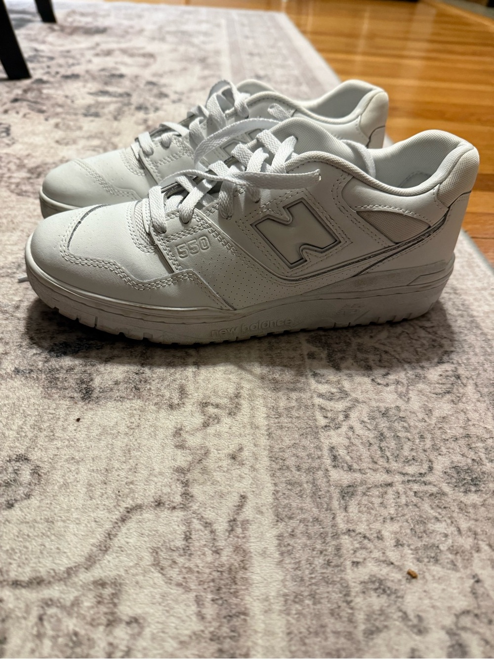 New Balance 550 White Leather Sneakers
